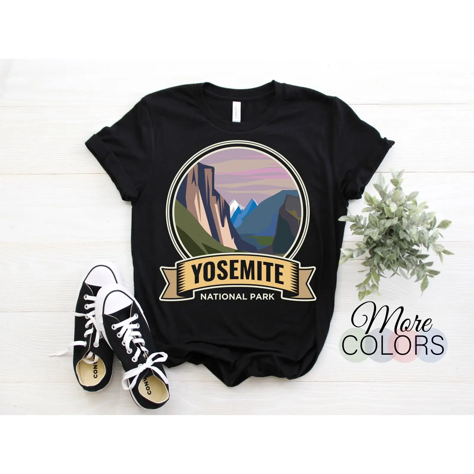 Outdoor Camping Yosemite - ヨセミテ国立公園 ヴィンテージTシャツ カリフォルニア ハイキング キャンプ アウトドア