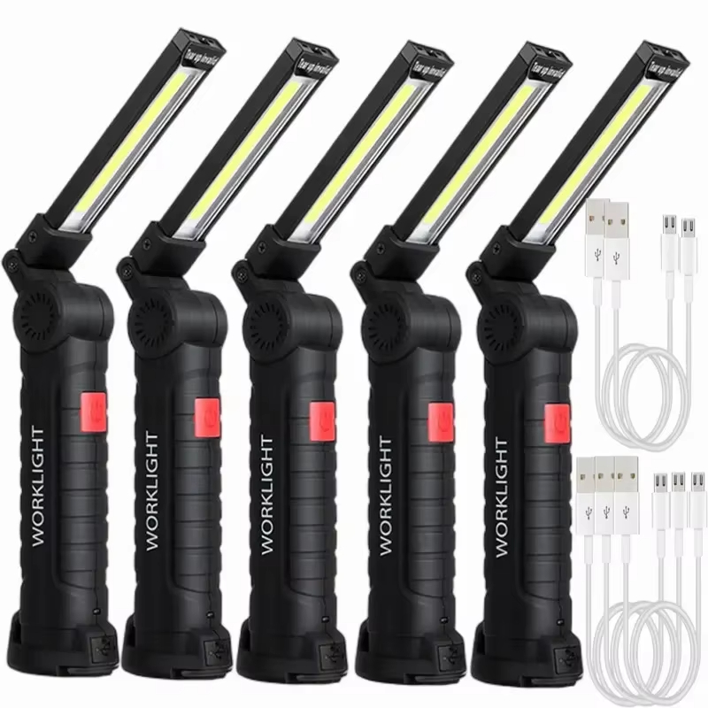 Outdoor Camping Lampe - ポータブル COB LED 懐中電灯 USB 充電式ワークライト磁気ランテルハンギングランプ内蔵バッテリーキャンプトーチ