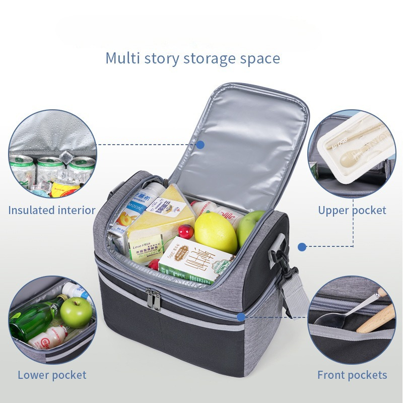 Outdoor Camping Meals - 男性用ランチボックス アウトドア ヘビーデューティー ランチバッグ 仕事用 漏れ防止