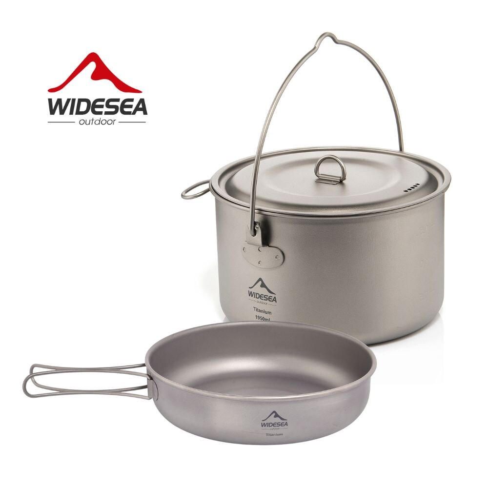 Outdoor Camping Kitchen Set - キャンプ用食器チタン調理器具セット観光大釜屋外調理鍋フライパンピクニックキッチンハイキングトレッキング