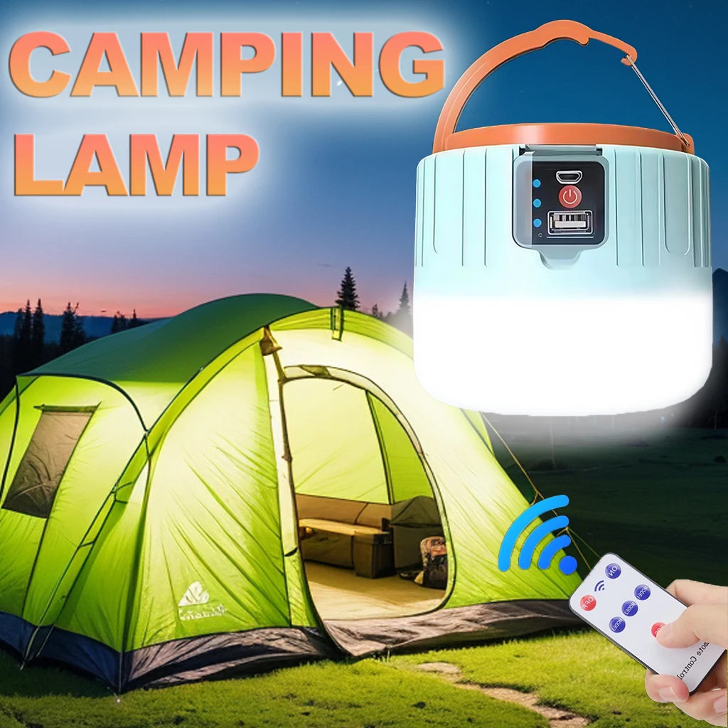 Outdoor Camping Lampe - ソーラーキャンプランタン 充電式LEDポータブルワークライト リモコン付き、パワーバンク懐中電灯 釣りBBQ用屋外緊急ランプ