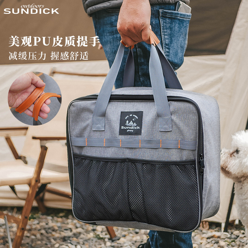 Outdoor Camping Outlet - アウトドアキャンプピクニックバッグ収納袋衝突防止ポータブル食器バッグカードタイプストーブガスタンク収納ハンドバッグ