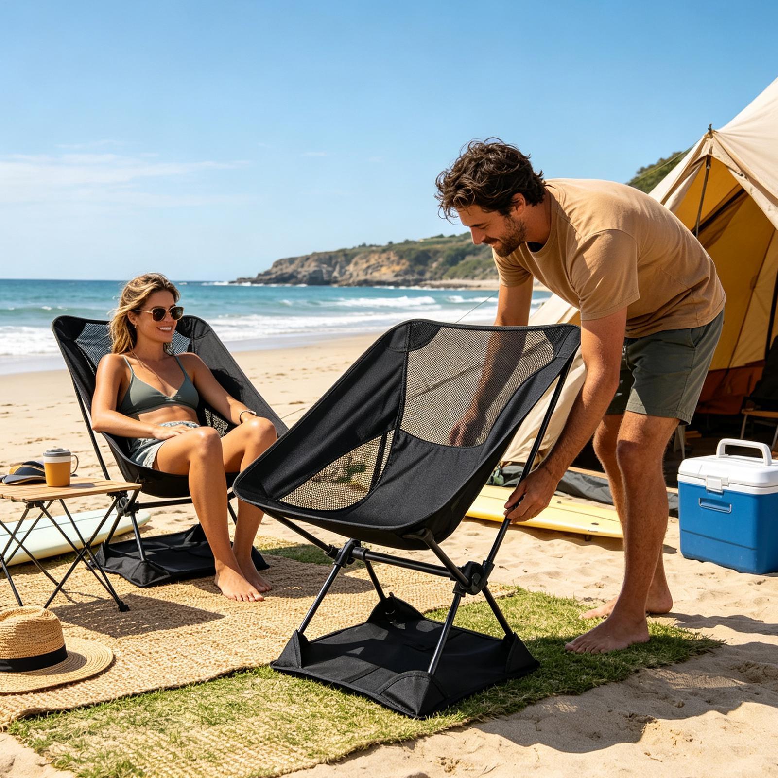 Outdoor Camping Outlet - オックスフォード布製耐水キャンプチェア用グランドシート 軽量耐崩パッド アウトドアピクニック釣りキャンプバックパッキング用