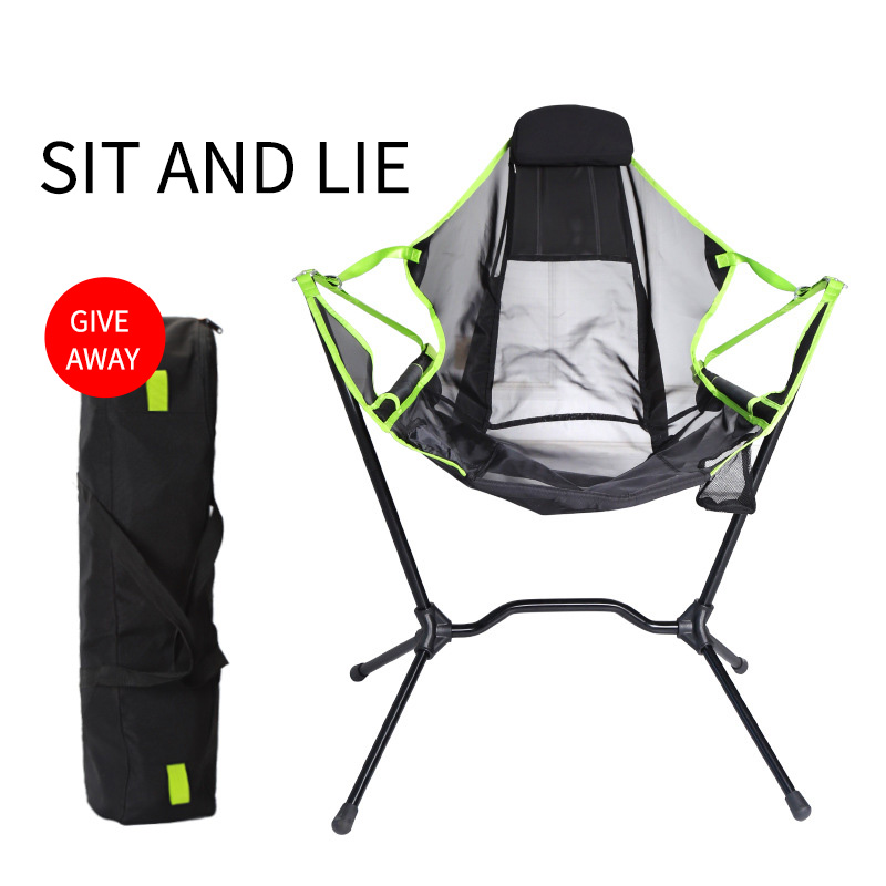 Outdoor Camping Rocking Chair - 折りたたみ式屋外キャンプロッキングチェア、パークスイング、ファミリーハンモック、ビーチ家具、ガーデンセット、釣りゲーマー、ポータブルチェア