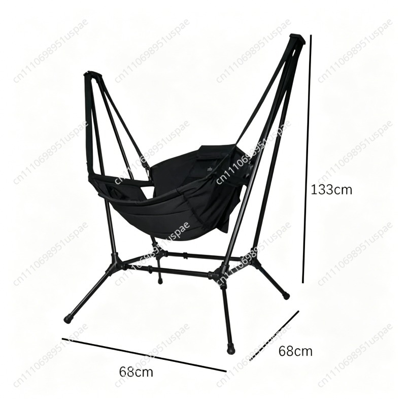 Outdoor Camping Rocking Chair - スイングロッキングチェア屋外キャンプパティオバルコニー折りたたみロッキングチェア大胆な7075アルミニウム合金ロッキングチェア