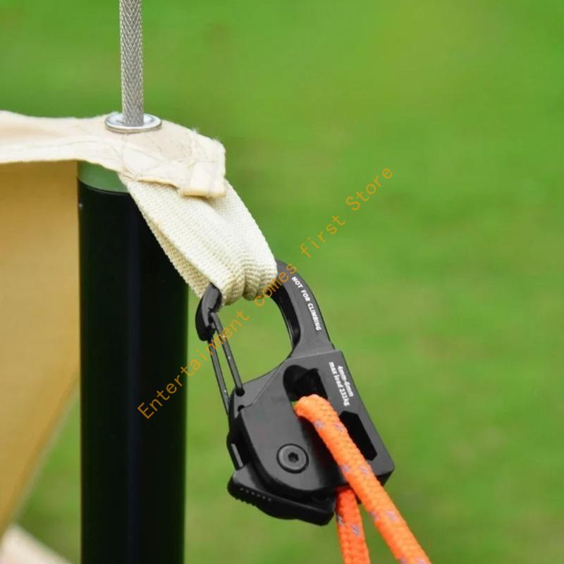 Quest Outdoor Camping - 不浸透性キャンプロープフックアルミ自動締め付け装置手動調整のないテントを安定させる 55KD