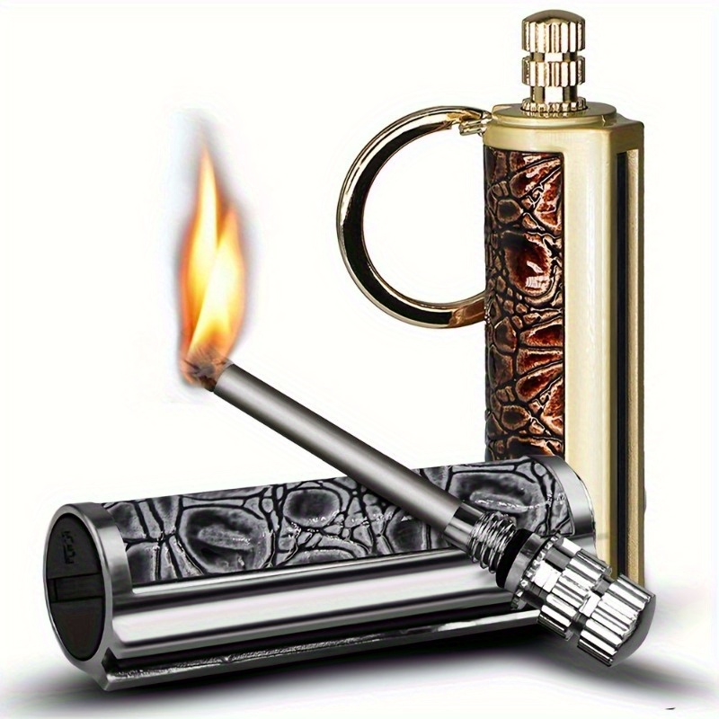 Fire Starter Flint - ヴィンテージ永久ライター 10000ストライク フリントメタルマッチ 防水 再利用可能 火起こし器