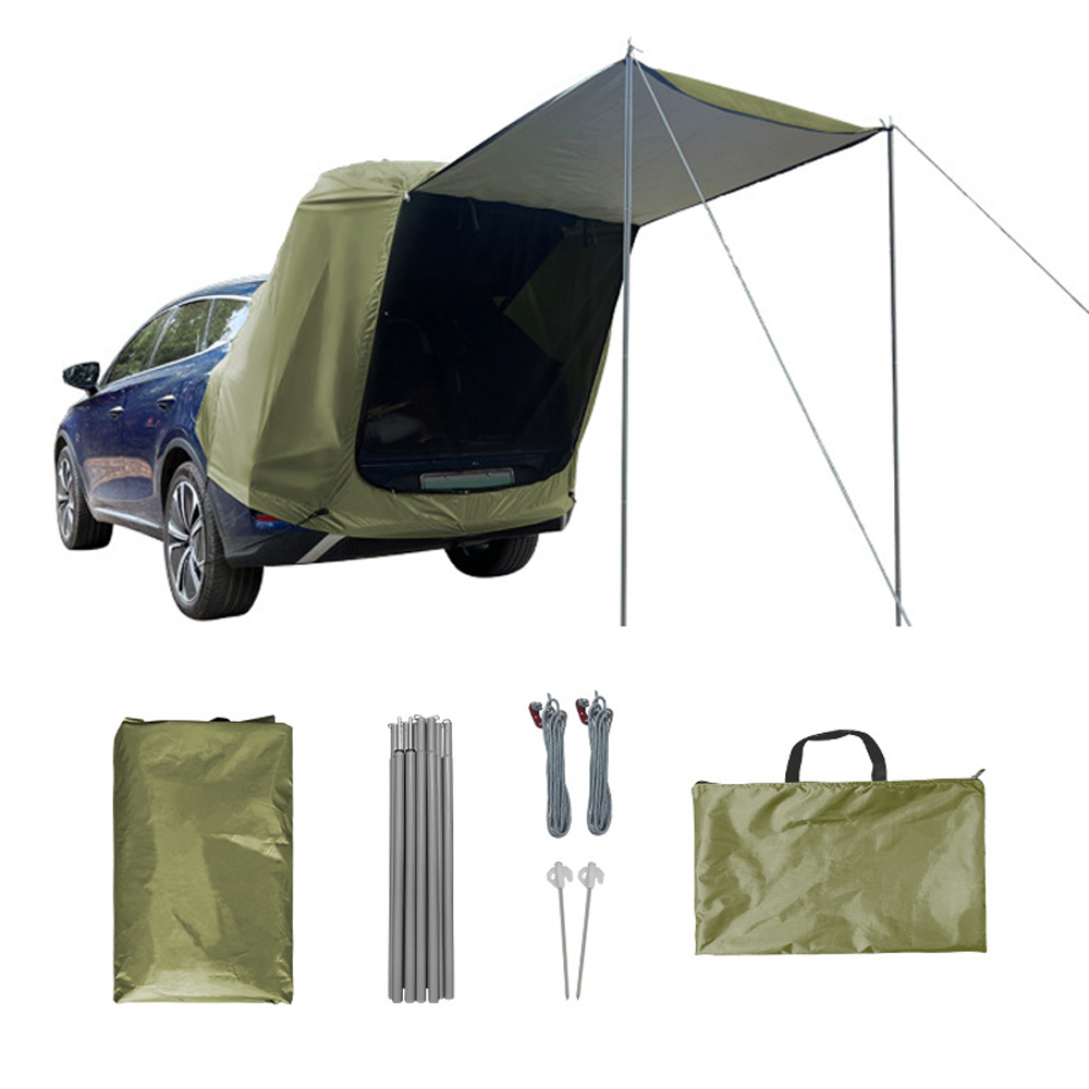 Outdoor Camping Canopy - キャンプ,ピクニック,mpv,t用のキャノピー,SUVリアエクステンション,防雨を備えた屋外車の後部テント