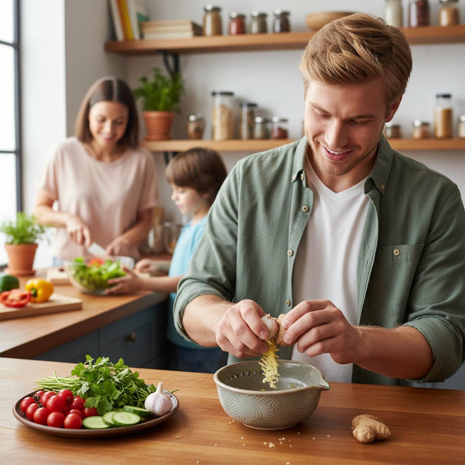 Outdoor Camping Meals - ニンニクプレートセラミックミンサーボウルブラシ付き生姜おろし金プレート調理用屋外食事の準備ホームキャンプキッチンソース