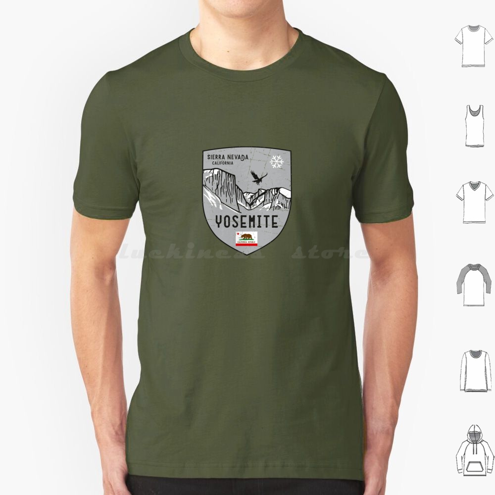 Outdoor Camping Yosemite - ヨセミテ カリフォルニア エンブレム Tシャツ ビッグサイズ 綿100%
