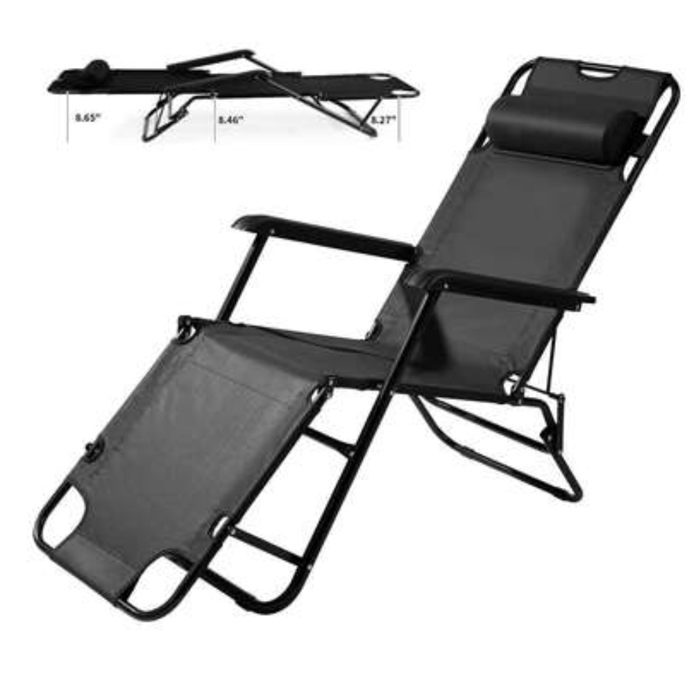頑丈なポータブルキャンプチェア（フットレスト付き）、ビーチや - Outdoor Camping Recliner のレビューと価格