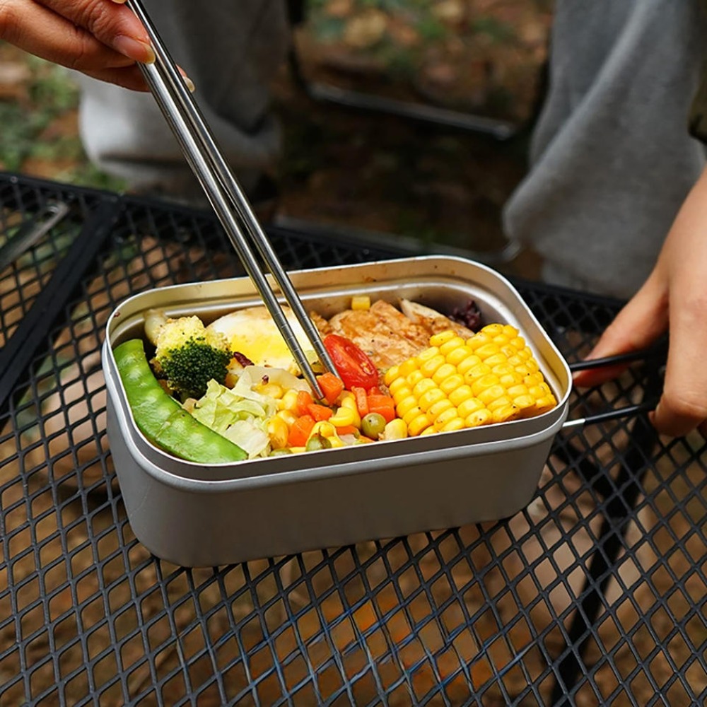 超軽量食器 キャンプ調理器具 ランチボックス 調理鍋 ピクニ - Outdoor Camping Kitchen Set のレビューと価格