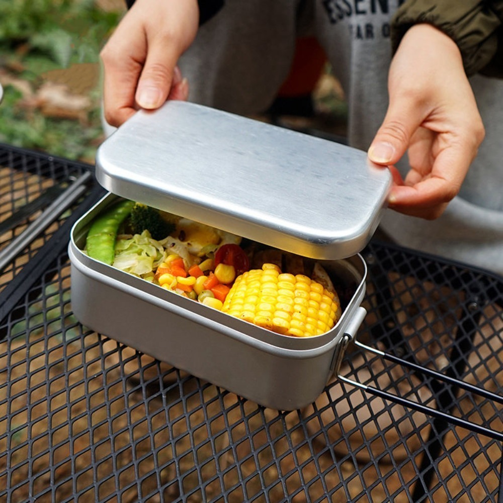 超軽量食器 キャンプ調理器具 ランチボックス 調理鍋 ピクニ - Outdoor Camping Kitchen Set のレビューと価格