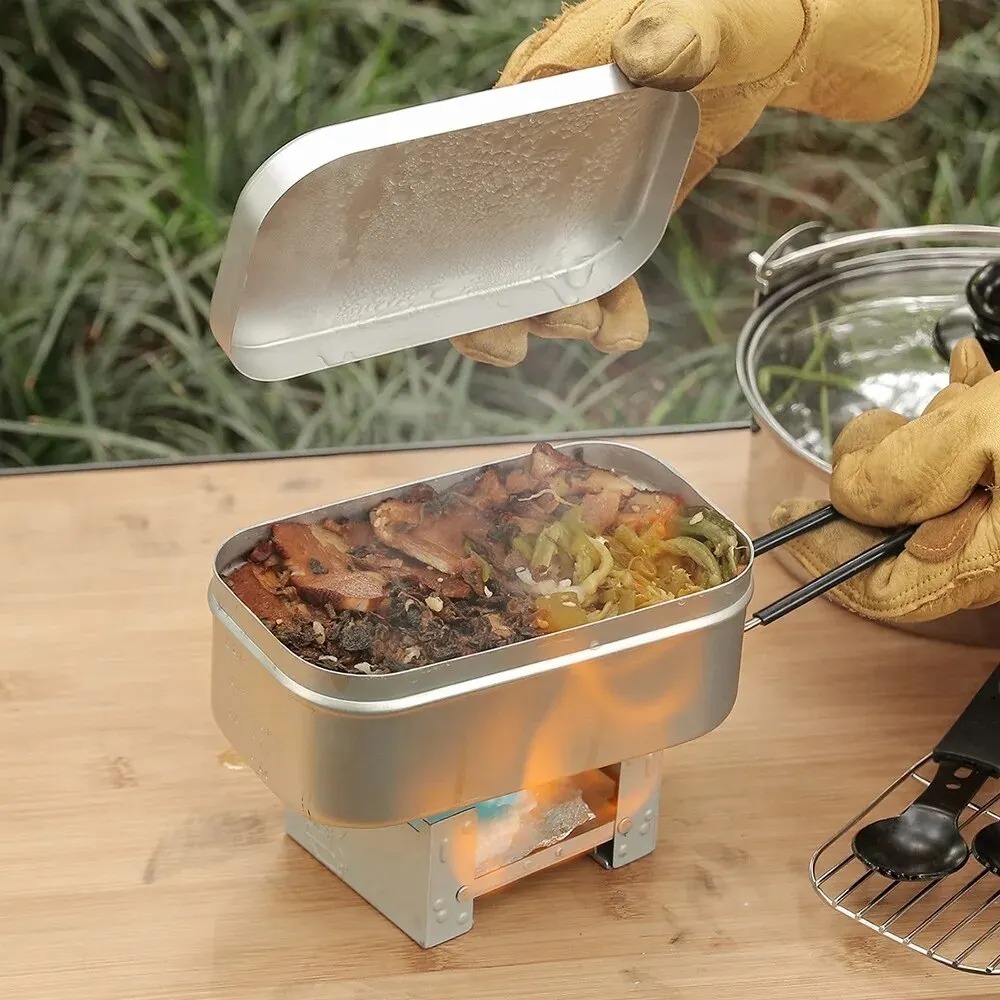 超軽量食器 キャンプ調理器具 ランチボックス 調理鍋 ピクニ - Outdoor Camping Kitchen Set のレビューと価格