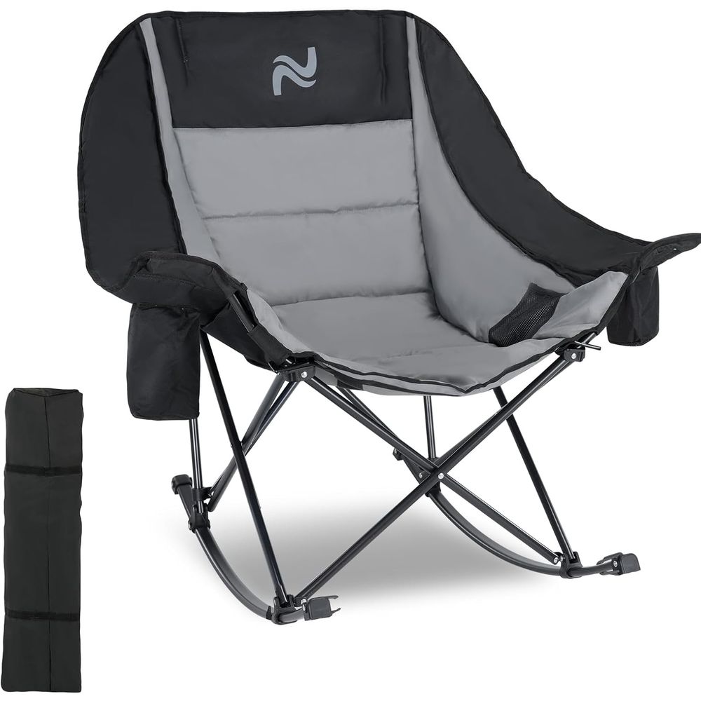 クーラーバッグ付きポータブル屋外ロッキングチェア - 耐荷重 - Outdoor Camping Rocking Chair のレビューと価格