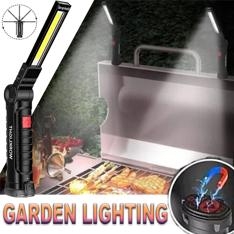 ポータブル LED 懐中電灯 磁気フック付き 屋外修理作業灯 - Outdoor Camping Lampe のレビューと価格