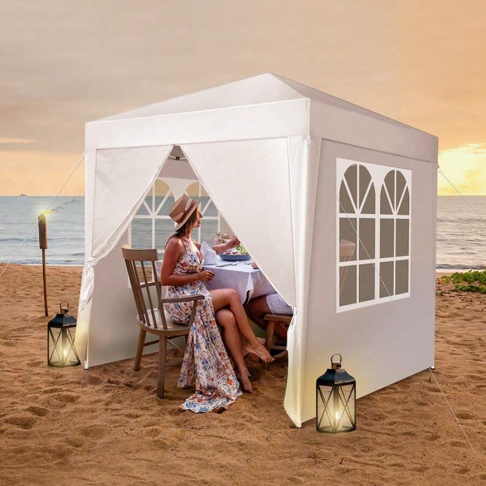 6.5x6.5フィート ポップアップキャノピーテント アウト - Outdoor Camping Canopy のレビューと価格