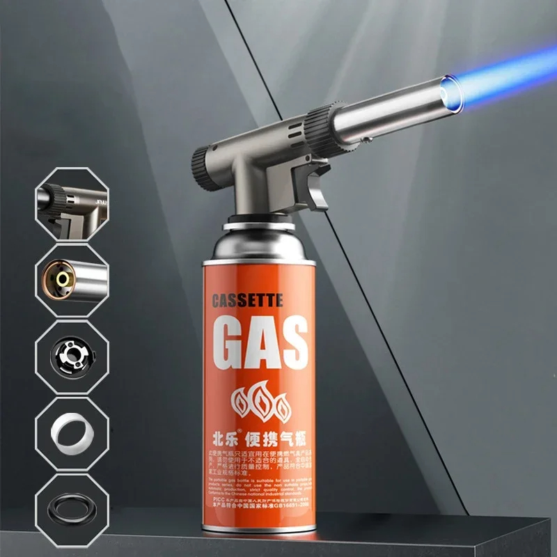 金属ガスバーナートーチ火炎銃ブタンバーナー屋外キャンプバーベ - Fire Starter Flint のレビューと価格