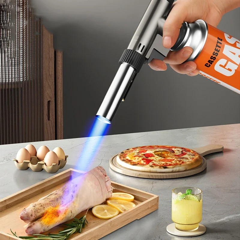 金属ガスバーナートーチ火炎銃ブタンバーナー屋外キャンプバーベ - Fire Starter Flint のレビューと価格