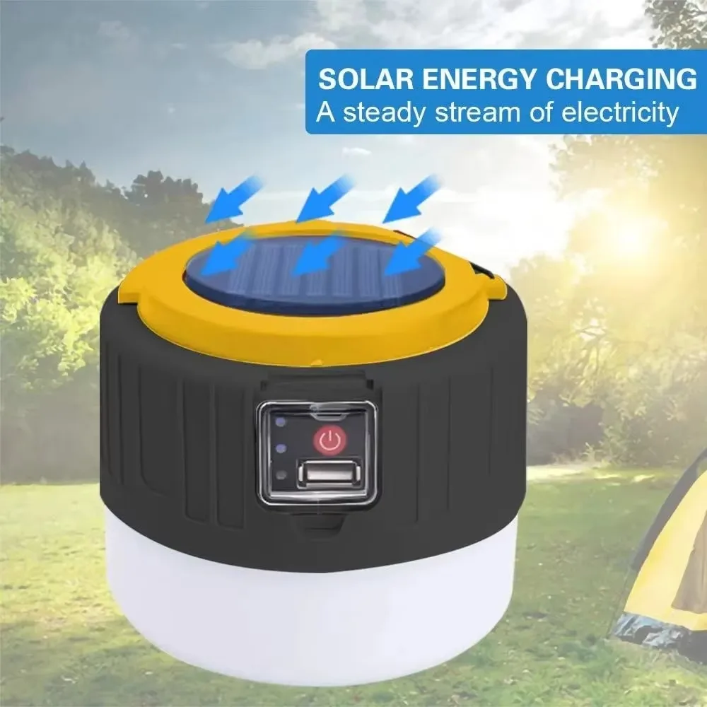 ソーラーキャンプランタン 充電式LEDポータブルワークライト - Outdoor Camping Lampe のレビューと価格