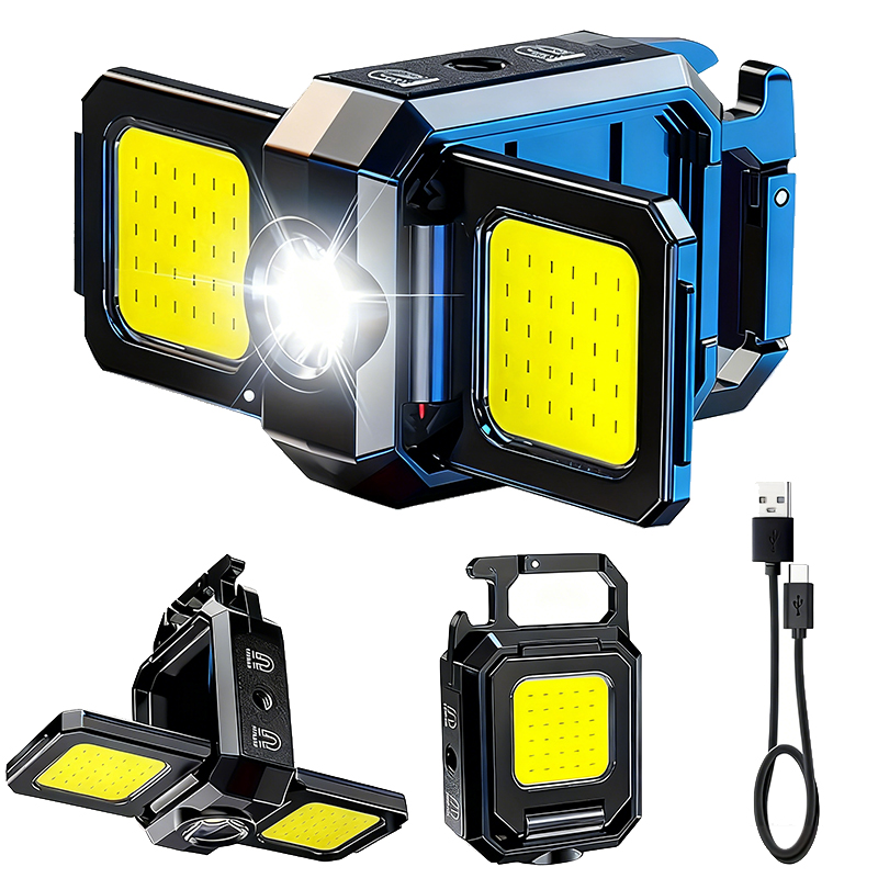 ミニ懐中電灯キーホルダーライト COB ワークライト USB - Outdoor Camping Lampe のレビューと価格
