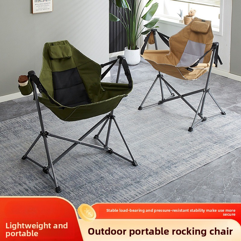 軽量で持ち運び可能なアウトドアキャンプ用ロッキングチェア、折 - Outdoor Camping Rocking Chair のレビューと価格