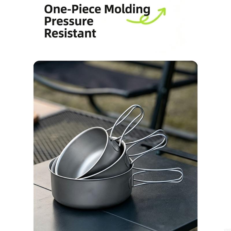 バックパッキング食事用ワイヤーハンドル付きメタルキャンプクッ - Outdoor Camping Meals のレビューと価格