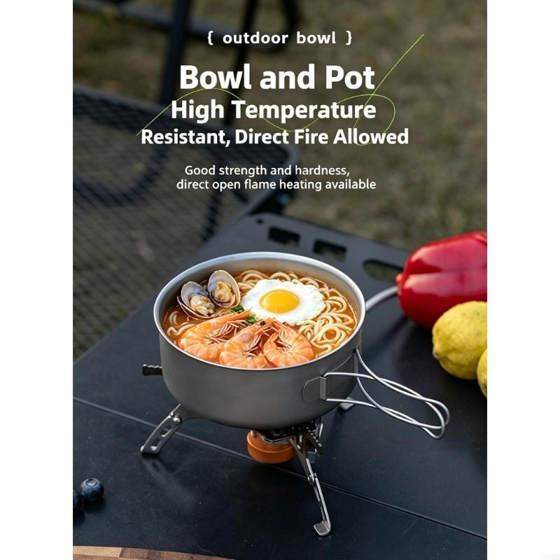 バックパッキング食事用ワイヤーハンドル付きメタルキャンプクッ - Outdoor Camping Meals のレビューと価格