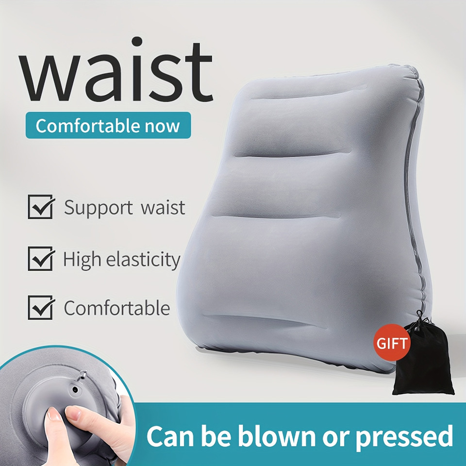 インフレータブルランバーサポート枕爆破旅行クッション腰痛オフ - Camp Pillow Compressible のレビューと価格