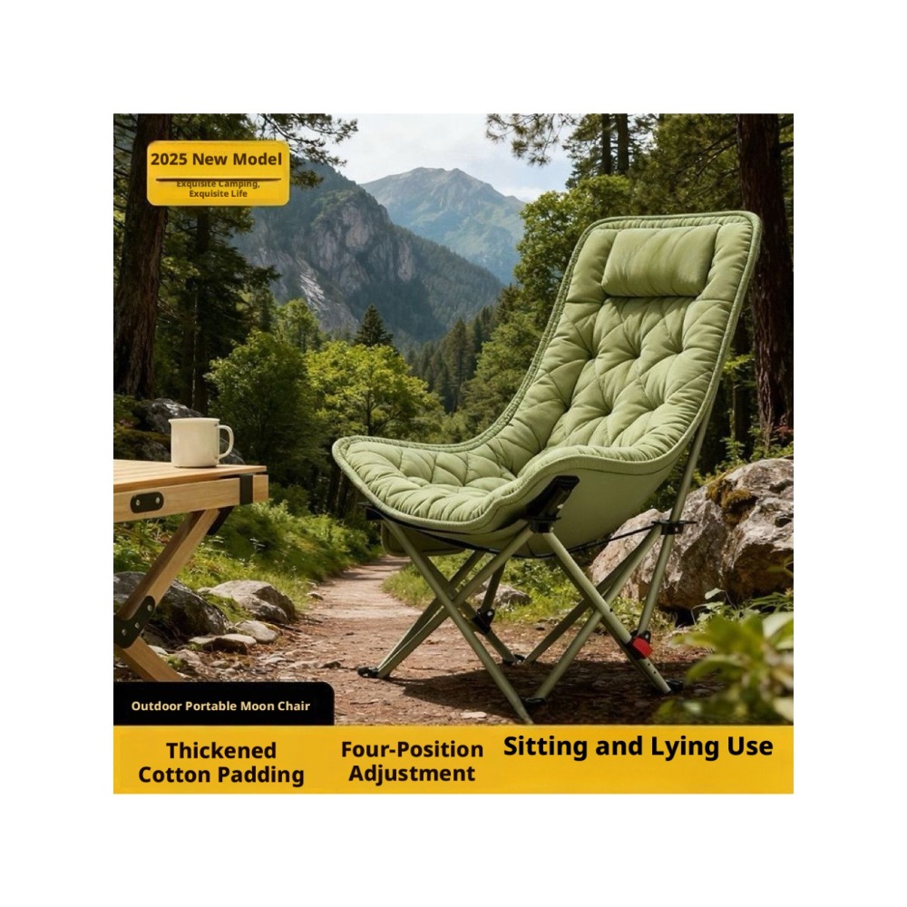 厚手の綿素材を使用した、屋外用折りたたみ式快適リクライニング - Outdoor Camping Recliner のレビューと価格