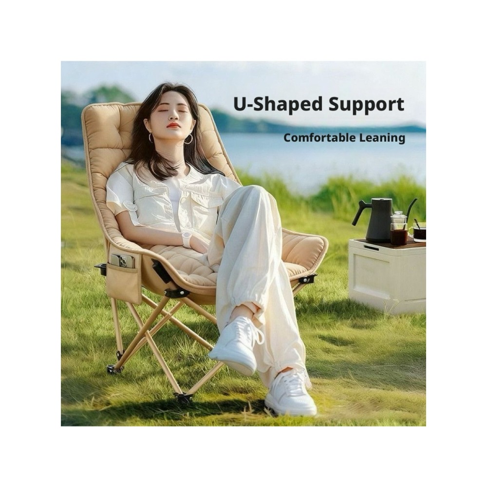 厚手の綿素材を使用した、屋外用折りたたみ式快適リクライニング - Outdoor Camping Recliner のレビューと価格
