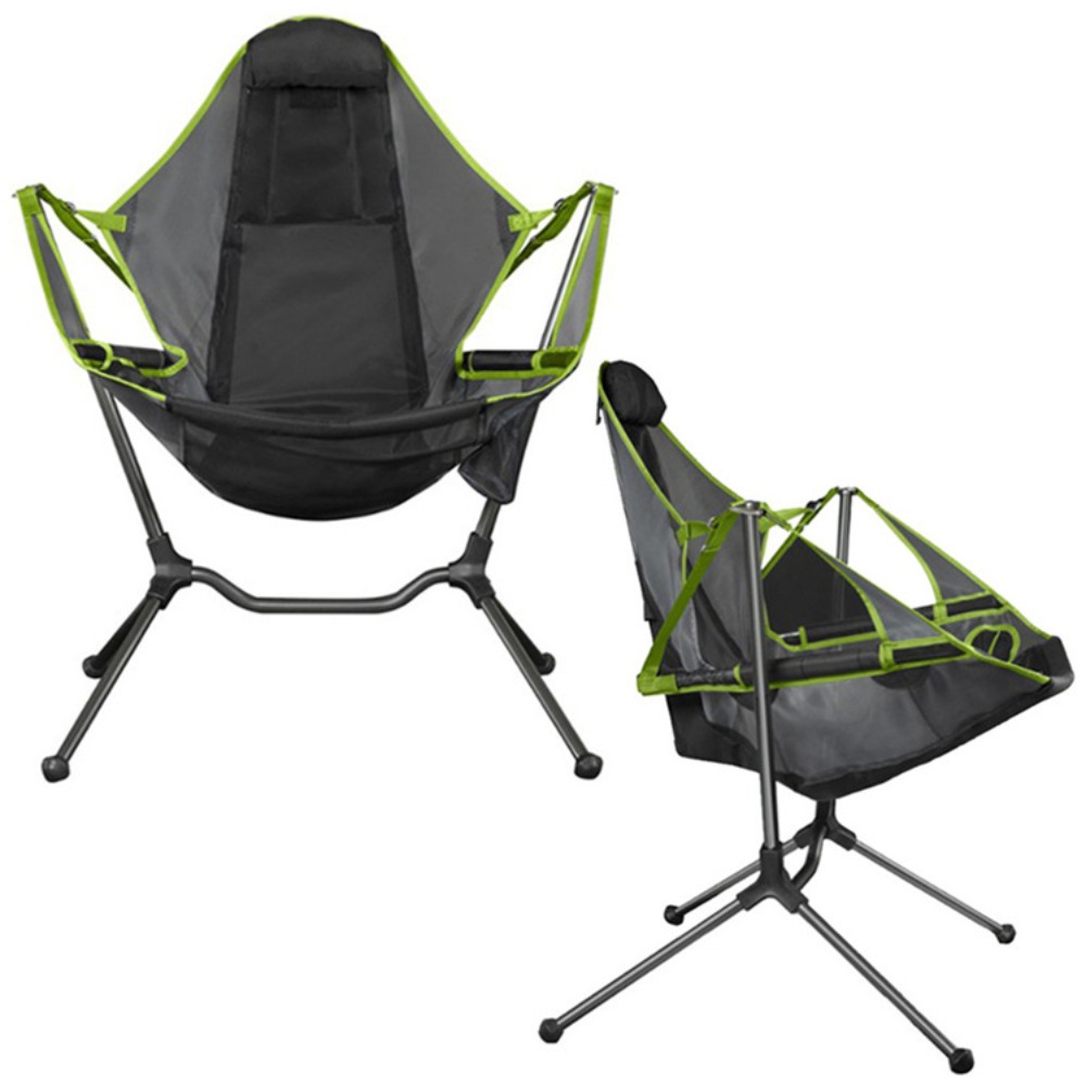ポータブルキャンプ用ロッキングチェア、折りたたみ式ムーンチェ - Outdoor Camping Rocking Chair のレビューと価格