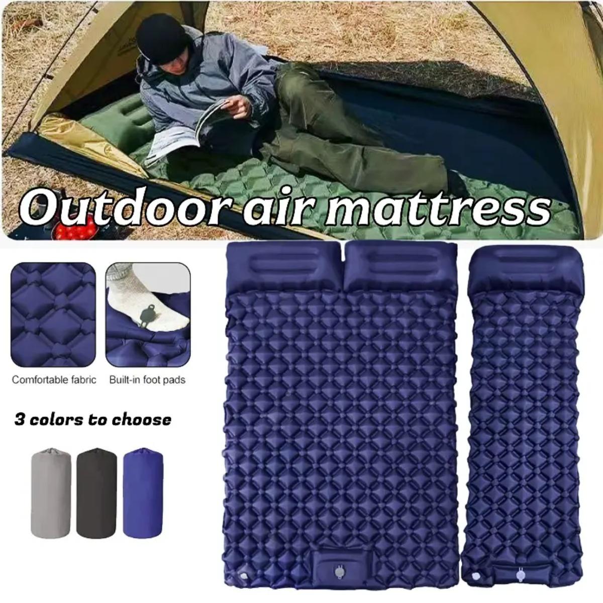 シングル＆ダブルインフレータブルエアマットレス、折りたたみ式 - Camp Pillow Compressible のレビューと価格