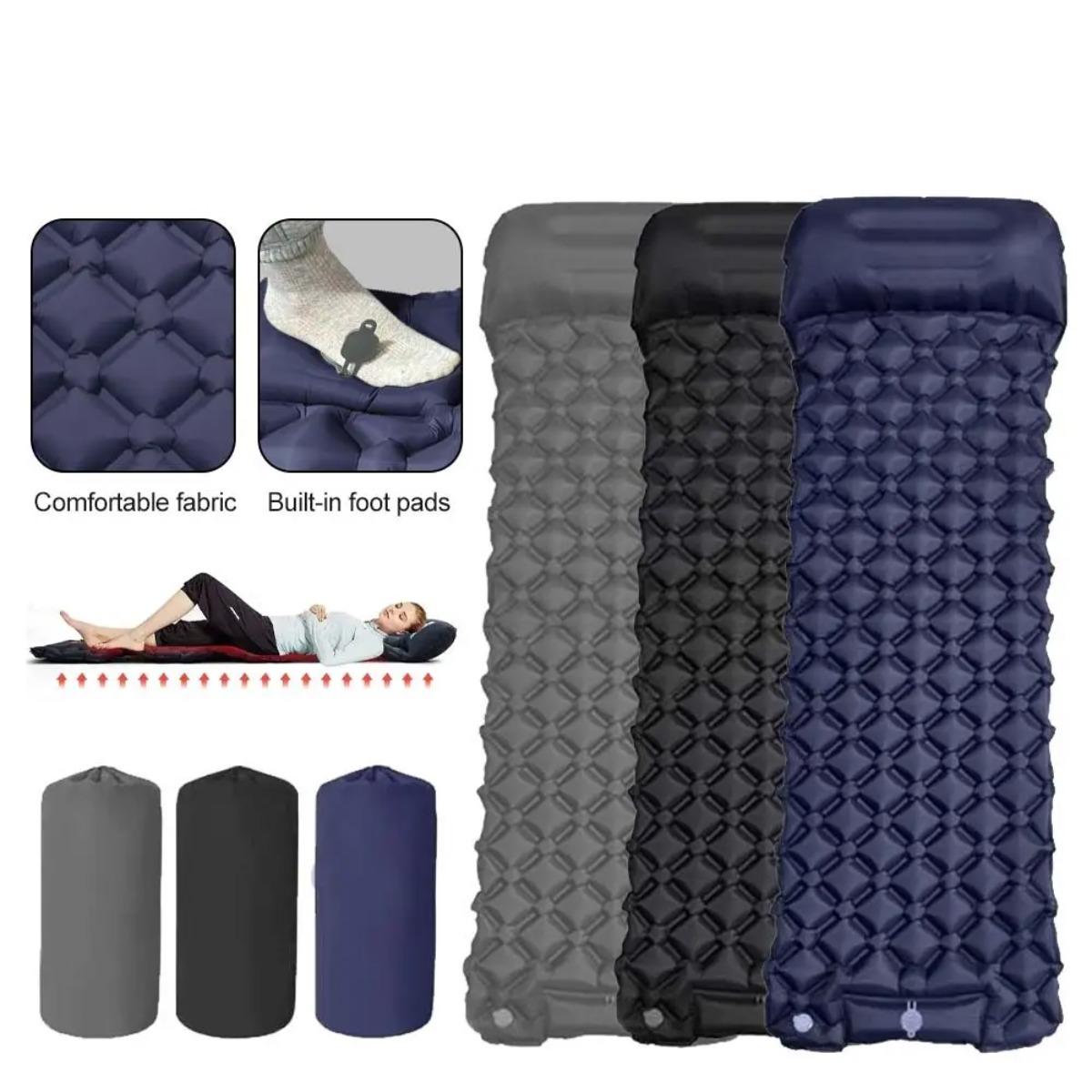 シングル＆ダブルインフレータブルエアマットレス、折りたたみ式 - Camp Pillow Compressible のレビューと価格