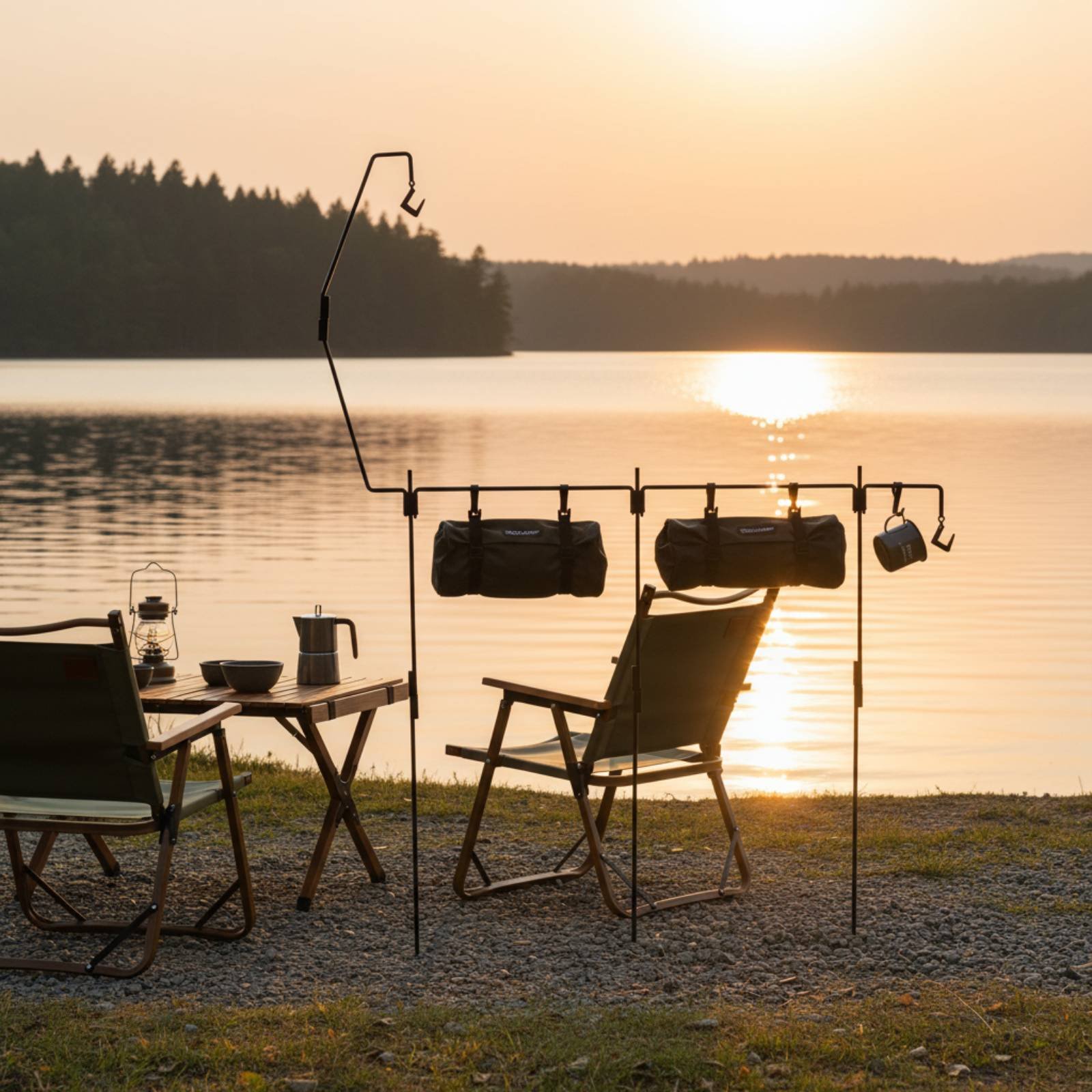 キャンプランタンスタンド 組み立て簡単 キャンプライトポール - Outdoor Camping Kitchen のレビューと価格