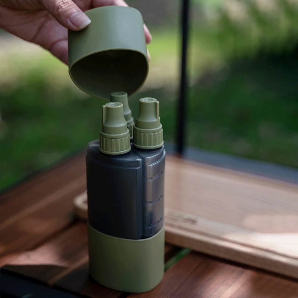 3 で 1 屋外キャンプ調味料ディスペンサーボトルバーベキュ - Outdoor Camping Kitchen Set のレビューと価格