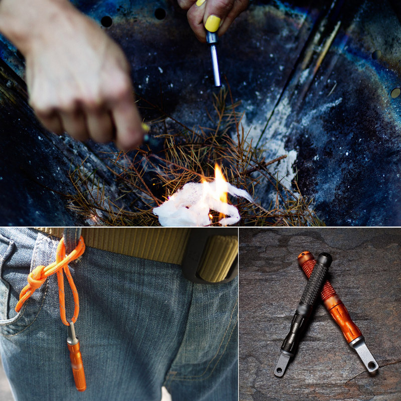 屋外用フリントとスチール製防水緊急火起こし、キャンプ用品亜鉛 - Fire Starter Flint のレビューと価格