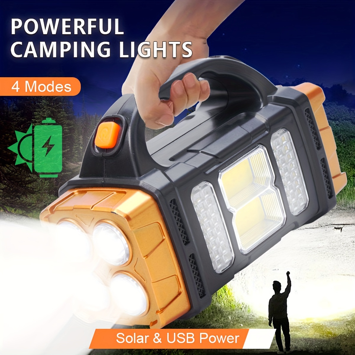 新しいアップグレード充電式ハイパワーソーラー LED 懐中電 - Outdoor Camping Lampe のレビューと価格