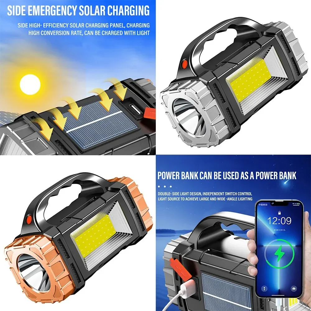 新しいアップグレード充電式ハイパワーソーラー LED 懐中電 - Outdoor Camping Lampe のレビューと価格