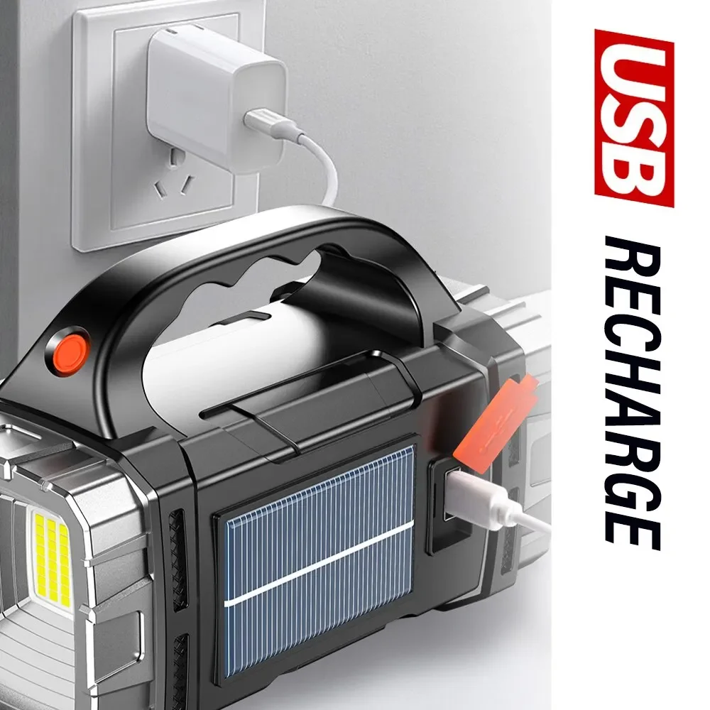 新しいアップグレード充電式ハイパワーソーラー LED 懐中電 - Outdoor Camping Lampe のレビューと価格