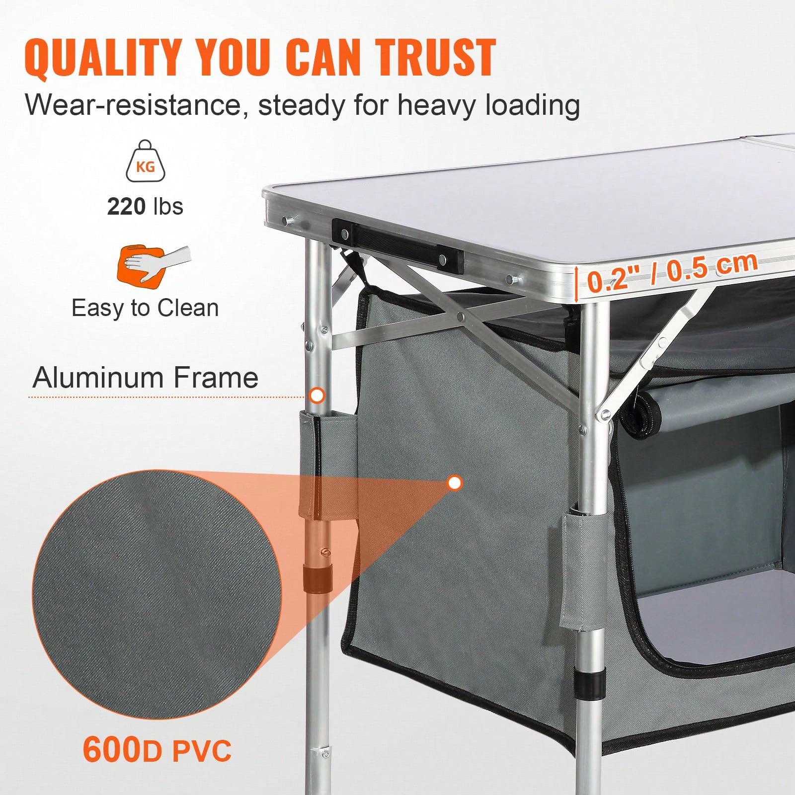 クイックセットアップ折りたたみ式キャンプキッチンテーブル（キ - Outdoor Camping Kitchen Set のレビューと価格