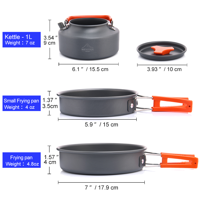 幅の屋外キャンプ調理器具セット、食器、調理カトラリー、調理器 - Outdoor Camping Kitchen Set のレビューと価格