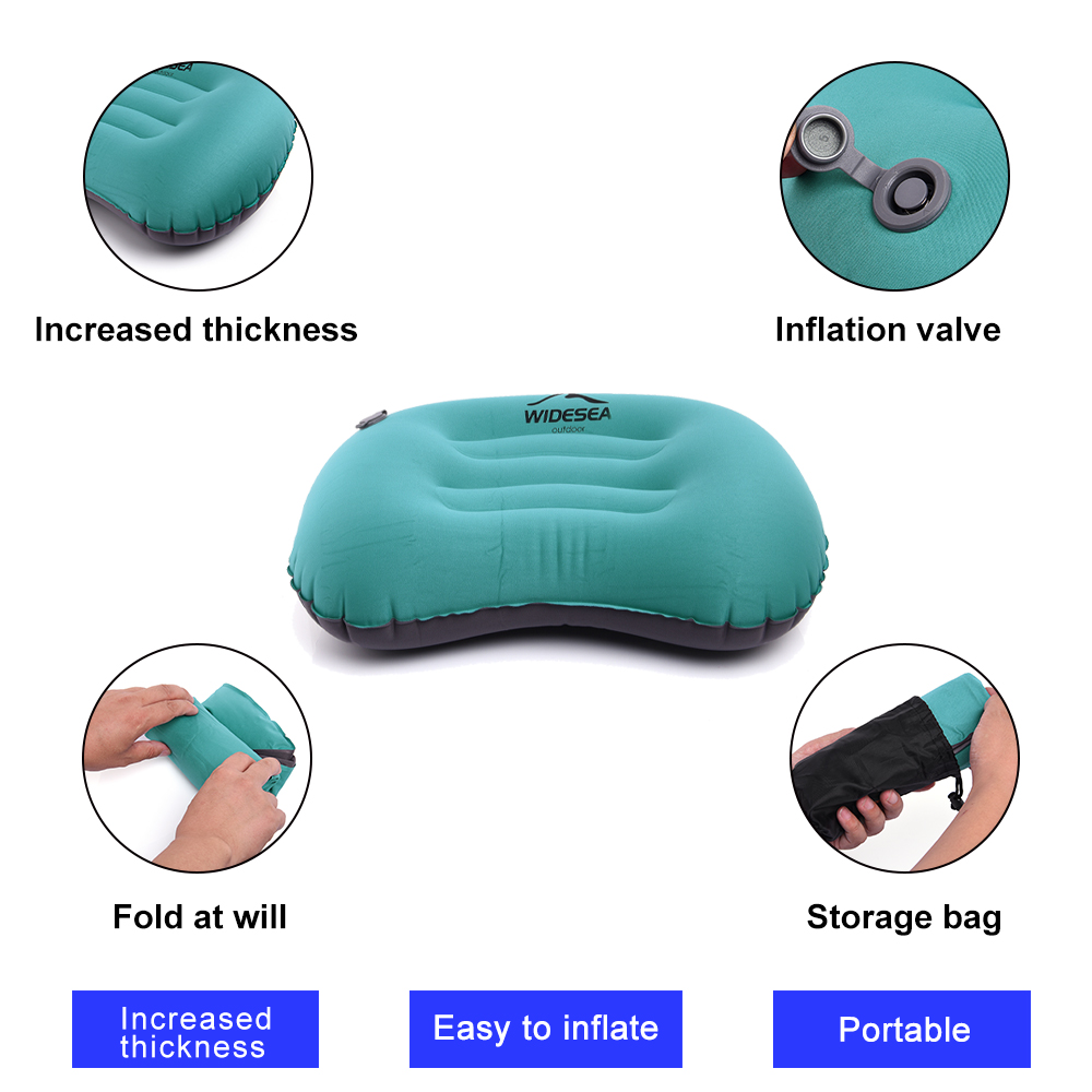 幅の広いポータブルインフレータブルピロー,折りたたみ式エアク - Camp Pillow Compressible のレビューと価格