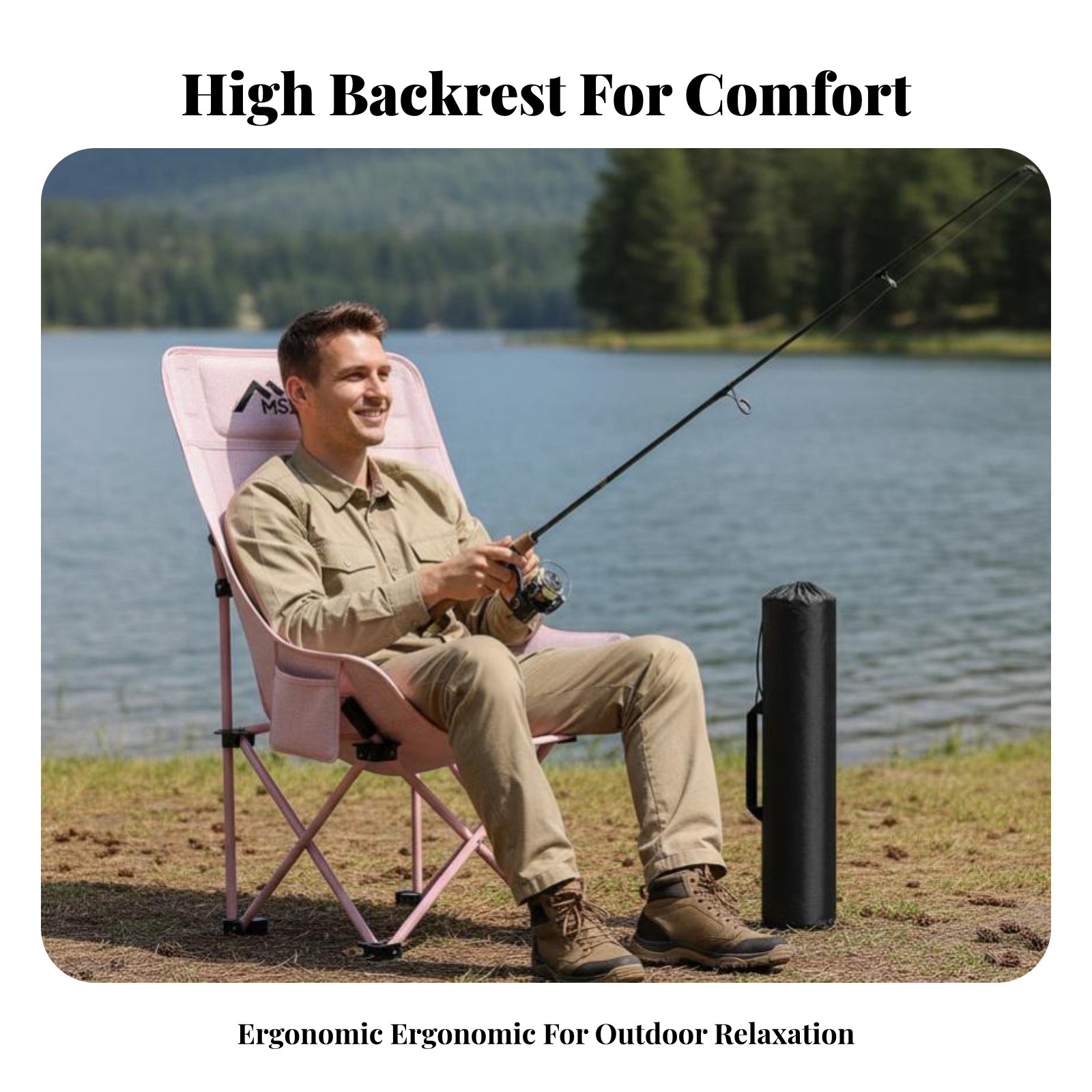 折りたたみ式メッシュハイバックチェア抗疲労通気性リクライニン - Outdoor Camping Recliner のレビューと価格
