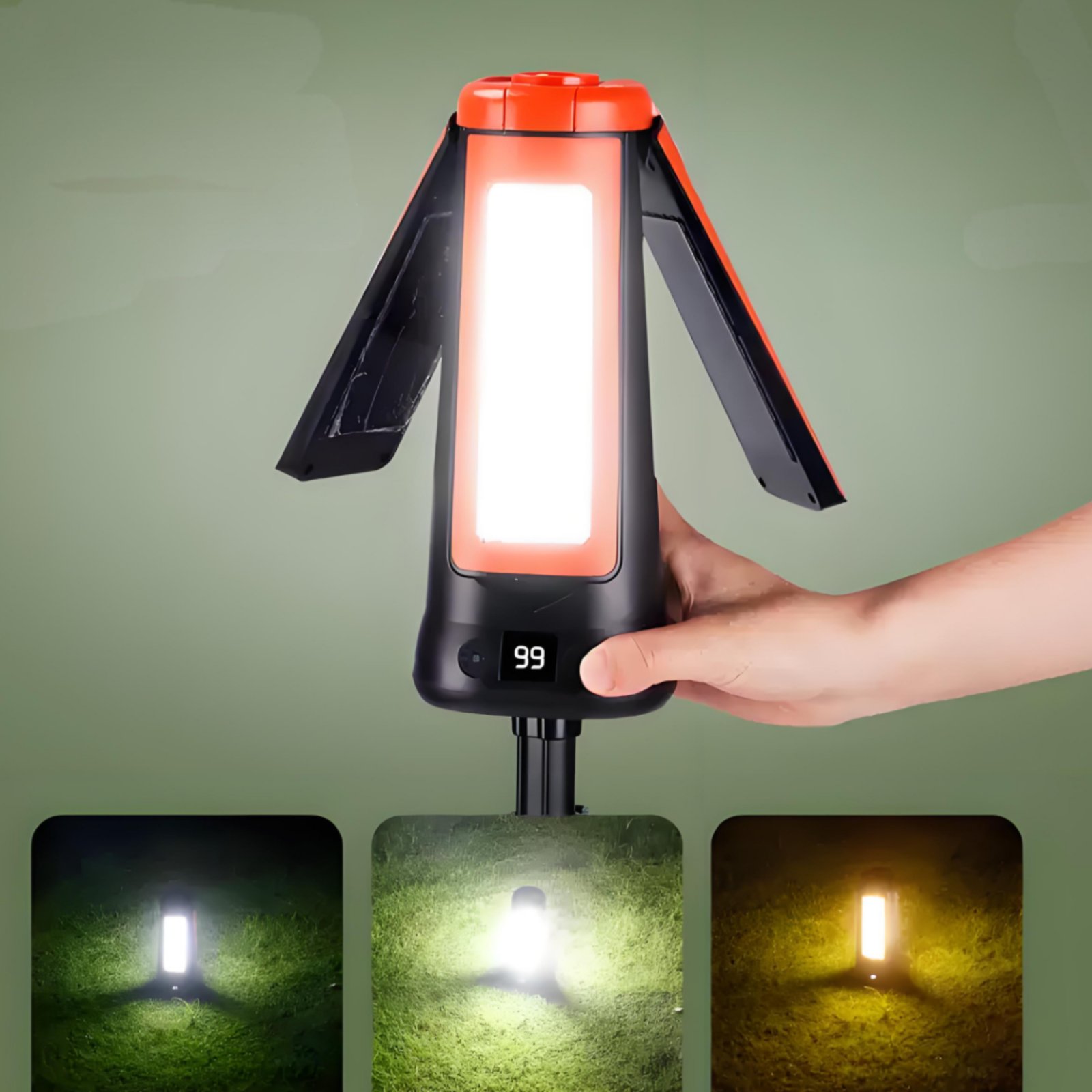 伸縮式テントランプ高さ調節可能ポータブルキャンプランプ折りた - Outdoor Camping Lampe のレビューと価格