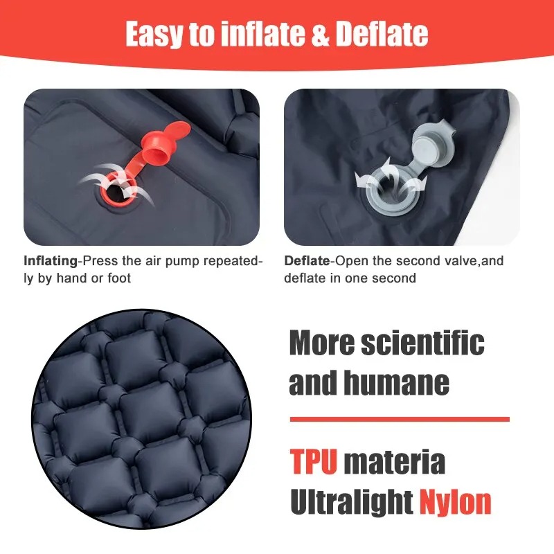 TPU菱形インフレータブルスリーピングパッド（内蔵インフレー - Camp Pillow Compressible のレビューと価格