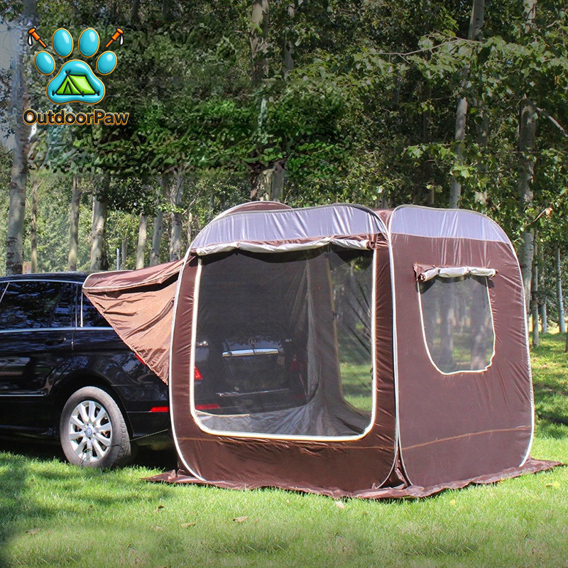 車後部拡張テント自動3-4人用セルフドライビング屋外キャンプ - Outdoor Camping Canopy のレビューと価格