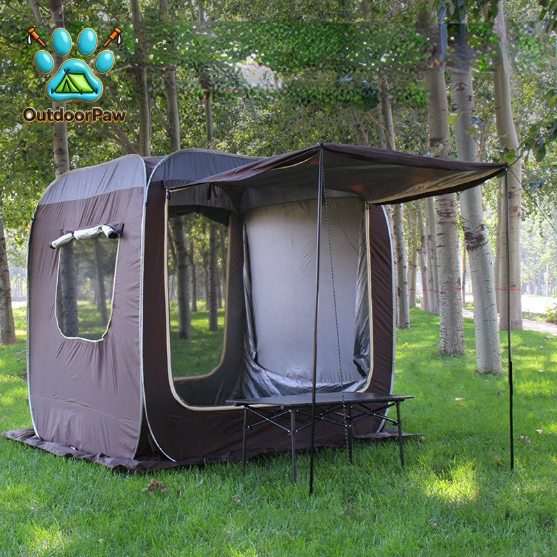 車後部拡張テント自動3-4人用セルフドライビング屋外キャンプ - Outdoor Camping Canopy のレビューと価格