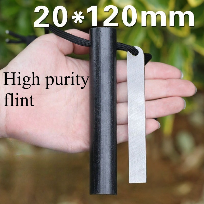 緊急用ファイヤースターターセット - 20×120mmの厚い - Fire Starter Flint のレビューと価格