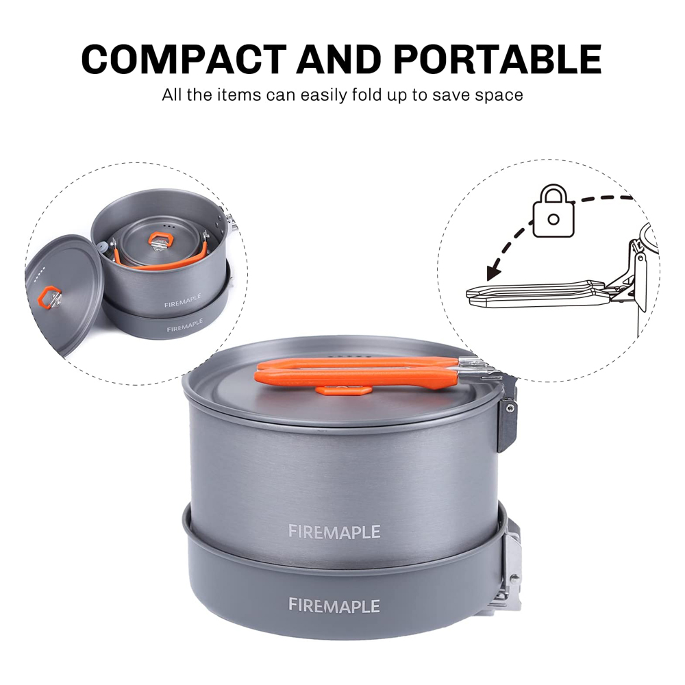 Fire Maple器具ハイキング調理セット熱交換器ポットパ - Outdoor Camping Kitchen Set のレビューと価格